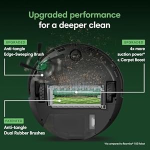 iRobot Roomba Max 715 Pet Robot Vacuum, 30,000Pa Suction, Dual Rubber Anti-Tangle Brushes & Side Brush, 90 Days Self-Emptying, PrecisionVision AI Obstacle Avoidance, 3D Mapping, Advanced Dirt Detect — photo 3 of 6