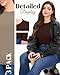 Sweetyweee 3 Pack Plus Size Thermal Shirts for Women Cotton Long Sleeve Ribbed Slim Fit Tops Crewneck Underwear Base Layer(Black, Brown, Khaki,X-Large)