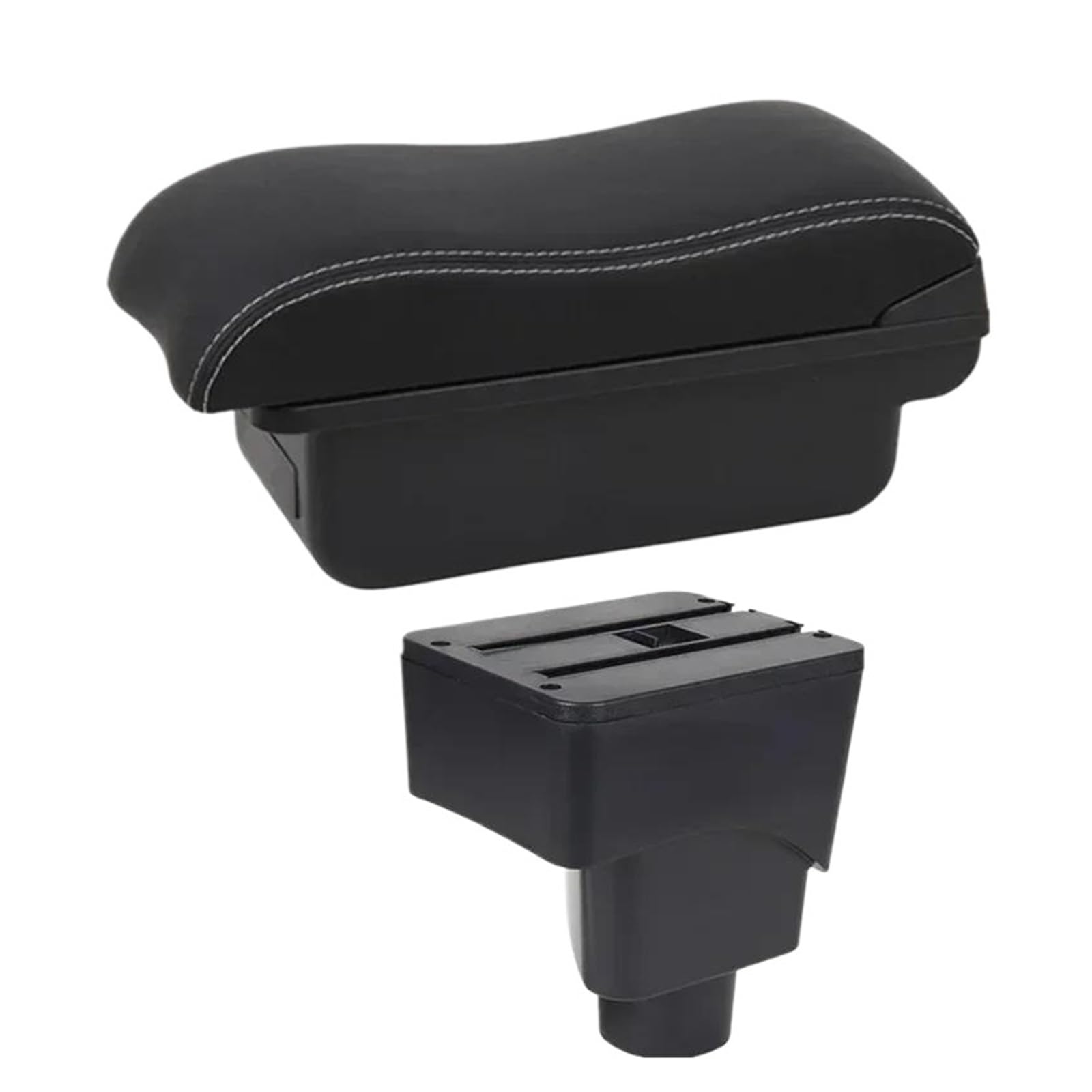 REOKIP Car Armrest Storage Box For Ford For Ecosport 2013 2014 2015 2016 2017 Car Arm Rest Box(B2 White Line)