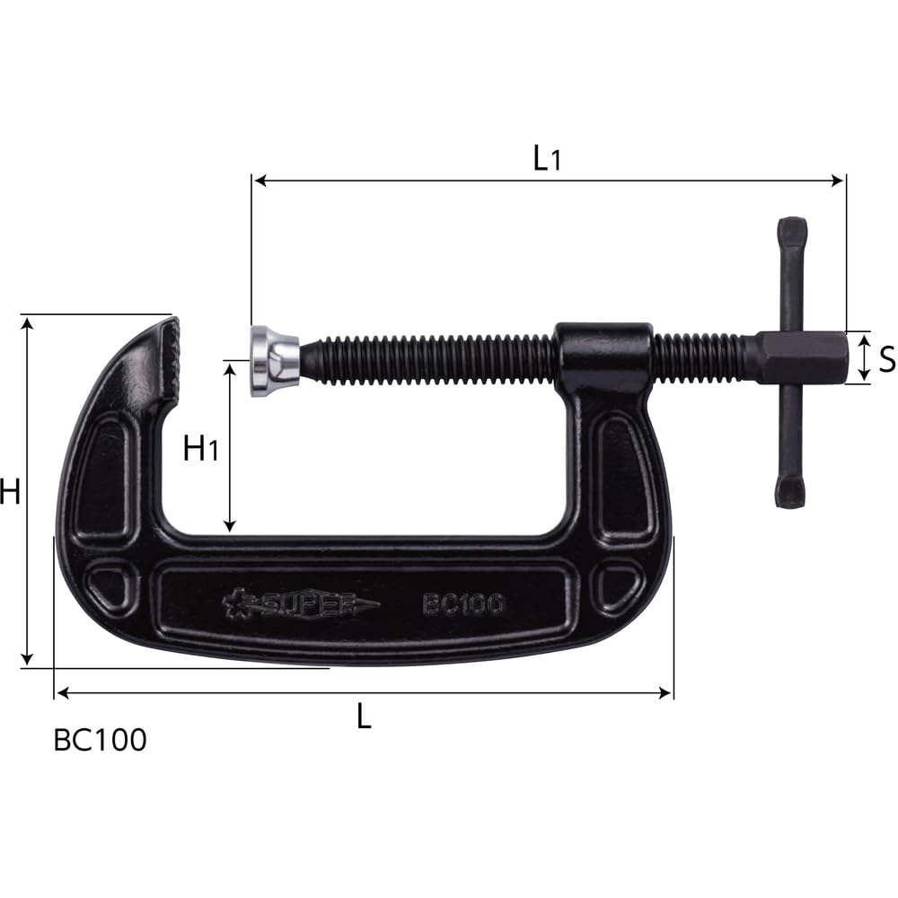 Amazon.co.jp: スーパー シャコ万力(バーコ型)75mm カチオン電着塗装