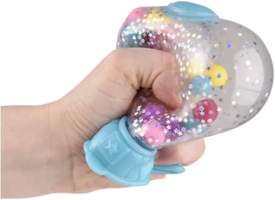 Squishy Gumball Machine Squeeze Toy - Party Favors Goodie Bags Reward Box Treasure Chest Stocking Stuffers - Stress Relief, Fidget Toy, Sensory Toy - One Piece (Random Color)