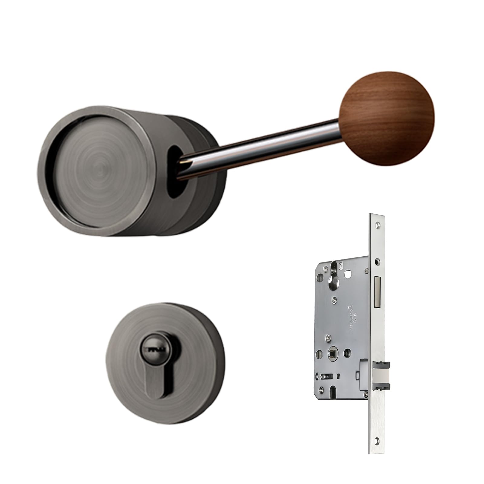 Serrure de porte durable en alliage robuste au design moderne et épuré