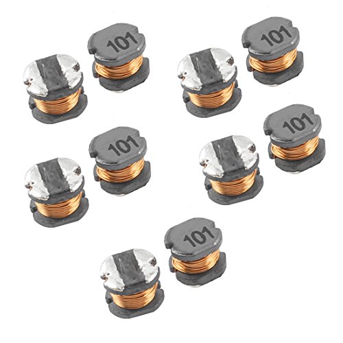 sourcing map Inductores De Potencia Surface Mounted Devices De Montaje En Superficie 10Pcs 0.7Ohm Cd54 100Uh 5.8mmx5.2mmx4.5mm