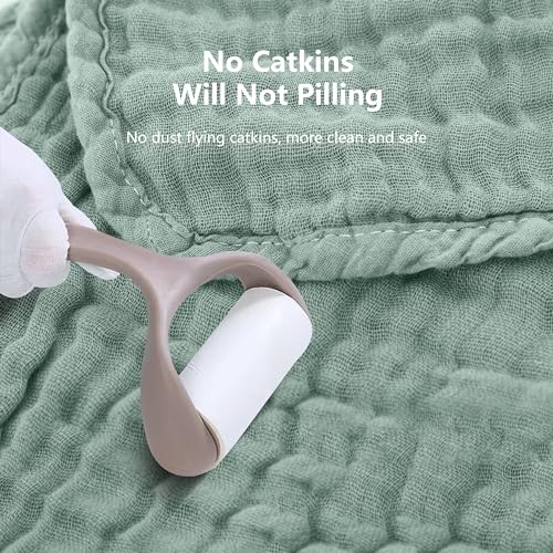 SWEET DOLPHIN 12 Pack Muslin Burp Cloths Large 100% Cotton Hand Washcloths for Baby - Baby Essentials Extra Absorbent and Soft Boys & Girls Milk Spit Up Rags - Dark Green, 20\" X10\"