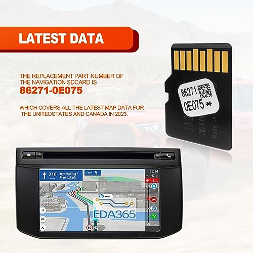 2023 Latest Updated Car Navigation SD Card, 86271-0E075 US and Canada Maps Micro SD Card for Upgrading Your Car GPS Navigation System, Accessories Compatible with Toyota 4Runner RAV4 Tundra.