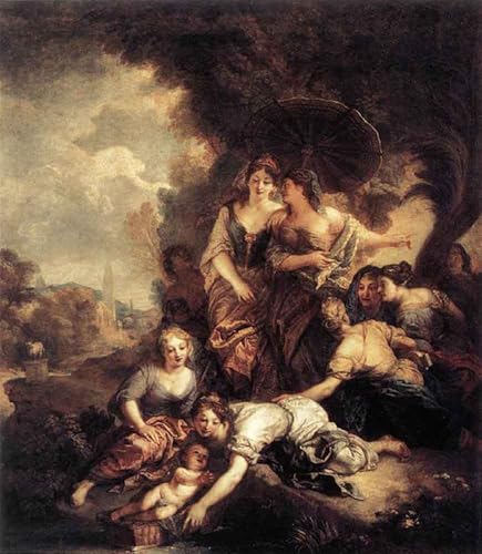 Póster sobre lienzo Il ritrovamento di Moses de Charles De La Fosse para renovar paredes vacías