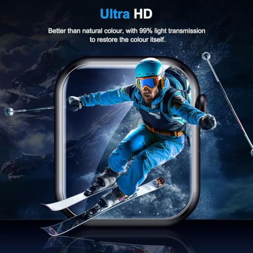 Image of Uyiton 2 Pack Screen Protector for Apple Watch 41mm Series 9 / Series 8 / Series 7 | HD Clear Protective Screen Guard | Anti-Scratch | Bubble-Free Easy Installation