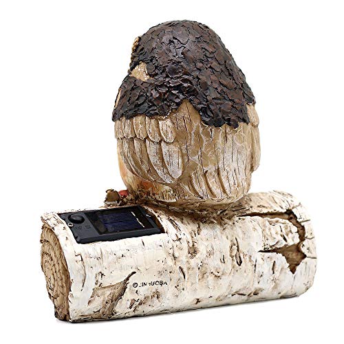 Linsbo Tree Hugger Statues Fake Owl Garden Decor, Polyresin Outdoor Whimsical Tree Sculpture Peeker Yard Art With Solar Led Eyes Lights #TOP6