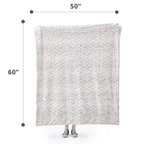 Hyde Lane Comfy Sherpa Throw Blankets for Couch and Bed | 2 Way Reversible - Sherpa Fleece & Plush Berber - Soft Throw Blanket Adults Size with Fuzzy Faux Fur (Snow Leopard, 50 x 60) - Thumbnail 4
