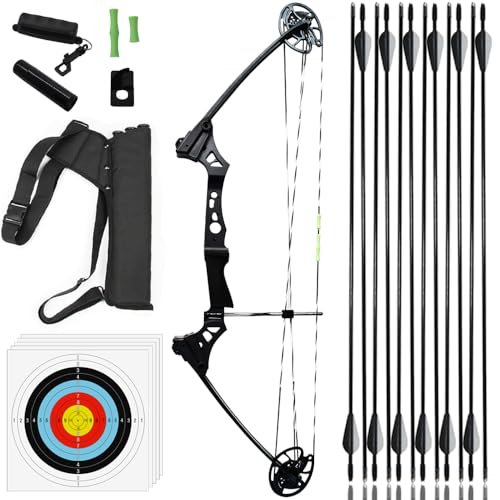 Clianle Youth Compound Bow and Arrow Set, 0-40 Lbs Draw Weight, 20-27