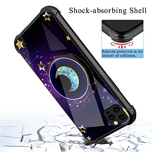 ZHEGAILIAN Compatible with iPhone 12 Mini Case,Non-Slip Soft TPU Bumper Four Corner Reinforced Shockproof Protective Case Compatible with iPhone 12 Mini for Women-Moon Star Mandala by ZHEGAILIAN - Image 2