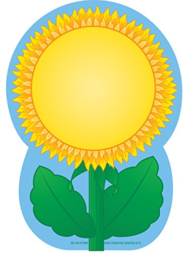 SHAPES ETC. Sunflower Large Notepad- Inspired Classroom/School Crafts Projects, Spring Decorations, and Kids Crafts Projects.
