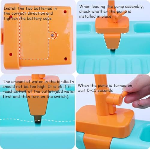 Image of kathson Bird Bathtub,Parrot Shower Box,Automatic Parakeet Bathtub with Faucet,Bird Bathing Tub Container Cage Accessory or Small Medium Birds Cockatiel Lovebird Budgie