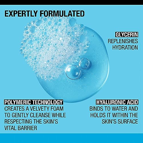 Neutrogena Hydro Boost Fragrance Free Hydrating Gel Facial Cleanser With Hyaluronic Acid, Daily Foaming Face Wash & Makeup Remover, Gentle Face Wash, Non-Comedogenic, 16 Fl. Oz #TOP3