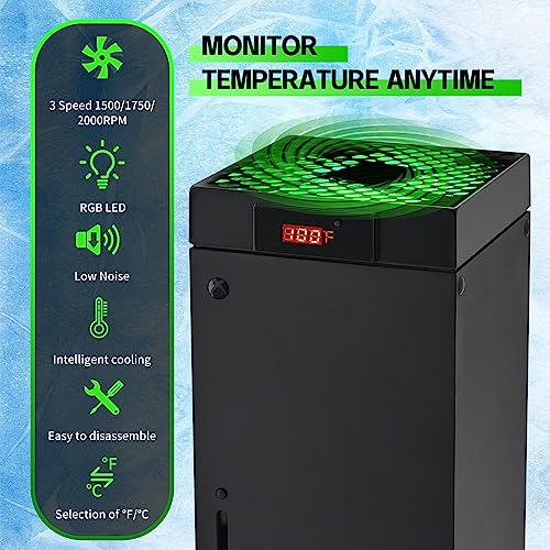BEDAIL Xbx Series X Cooling Fan Automatic Adjustable Speed by Temperature,RGB LED Display, 1500/1750/2000RPM (140MM) High Performance, Low Noise - Image 4