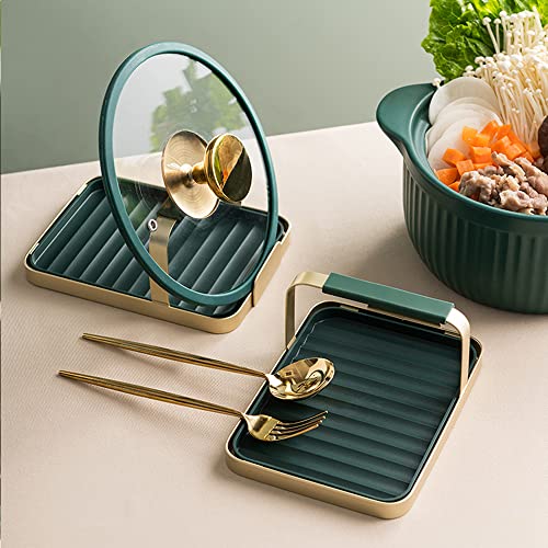 Spoon Holder For Stove Top, 2 In 1 Upgraded Kitchen Spoon Rest With Lid Holder, Non-Slip Food Grade Lid And Spoon Rest For Kitchen Counter, Organize Home Decor #TOP1