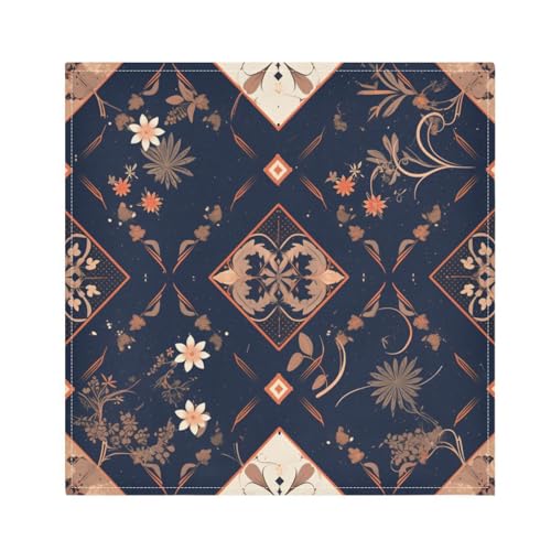 Dwarf 4th of July Navy Blue and Rose Gold Dinner Napkins Cloth Print Reusable Cloth Napkins Cloth Washable Christmas Holiday Kitchen Napkin Cuter bobo Clothes Set of 6 20 x 20in