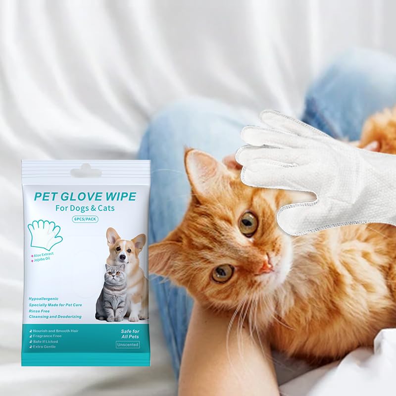 LEAFAX [24 PCS Pet Grooming Wipes] Washable & Reusable, Thickened Style, Safe for Dogs & Cats