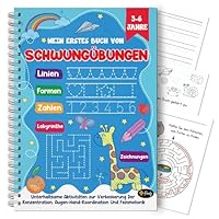 Finoly Vorschule Übungshefte ab 3-6 | Schwungübungen ab 3 Jahre für Jungen und Mädchen | Schwungübungen Vorschule Ideal für Kindergarten, Vorschule und Schulanfänger | Feinmotorik ab 3 Jahre