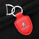 ZTLQ Porte-clés de Voiture pour Peugeot Rifter,Porte-clés de Voiture pour véhicule Porte-clés de Voiture Accessoire de Voiture pour Hommes et Femmes,Red