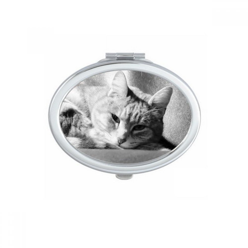 Miroir compact chat mignon pour retouches maquillage en voyage ou au bureau
