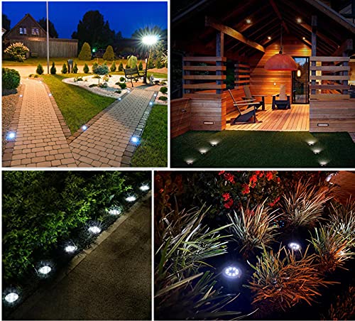 Kaq - Upgraded Solar Ground Lights, Super Bright Outdoor Garden In-Ground Lights, Waterproof Solar Garden Lights, Landscape Lights For Yard, Pathway, Lawn, Patio, Deck, Walkway (Cool White 8Pk) #TOP6
