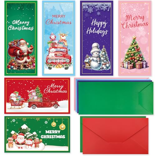 60 envelopes de dinheiro de Natal, porta-cartões de presente, dinheiro, dinheiro, cheque, envelopes,