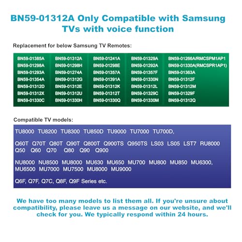 image for lazysunny Replacement Voice Remote for Samsung-TV-Remote, Compatible w