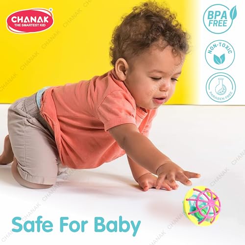 Image of Chanak Baby Kinder Rattle Set for 0-6 Months Old Baby, Non-Toxic, 100% BPA Free, Infant Grab, Spin & Shake Rattles, Colorful Rattles with 3 Pcs, Early Educational Sensory Toy, BIS Approved