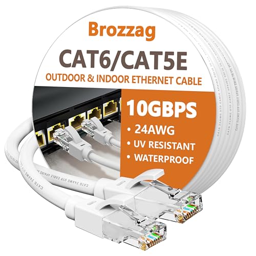 Câble réseau 10 Gbit/s Cat6 étanche et résistant aux UV pour extérieur