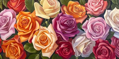 Diamond Painting Soleil Fleurs 90x180cm | Grand Kit Broderie Diamant 5D