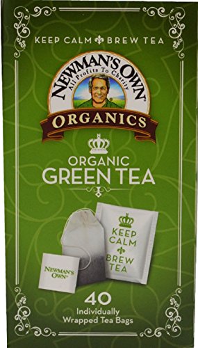 Newman's Own Organic Green Tea May Aid In Digestive Health, Green Tea With 40 Individually Wrapped Tea Bags, Usda Certified Contains Caffeine Brew Hot, 40 Count (Pack Of 6) #TOP5