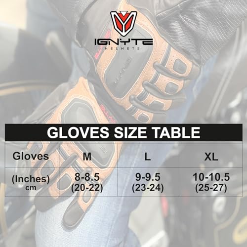 Ignyte Carbon Full Finger Bike Riding Gloves (L, Neon) - Image 3
