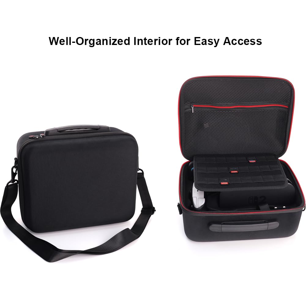 Generico Custodia da trasporto Per Switch 2 Custodia per schede di gioco Accessori EVA di grandi dimensioni con scomparti per schede di gioco e tasche multiple per dock, adattatore CA, controller