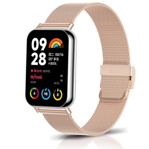 KoGiio Metal Strap Compatible with xiaomi Smart Band 9 Pro/xiaomi Mi Band 9 Pro/xiaomi Smart Band 8 Pro/xiaomi Mi Band 8 Pro