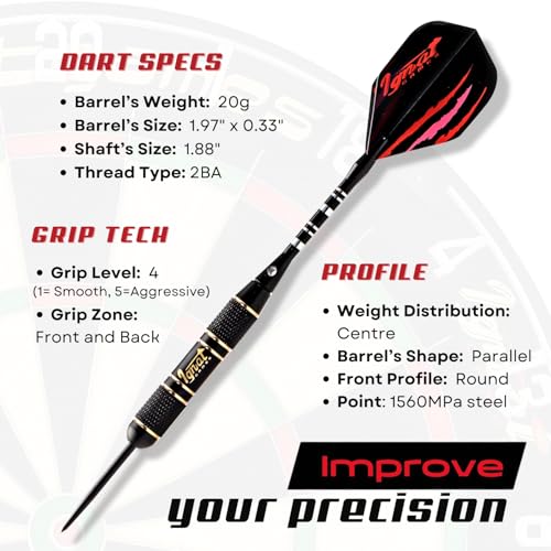 Ignatgames IG1002 Professional Steel Tip Darts thumb #2