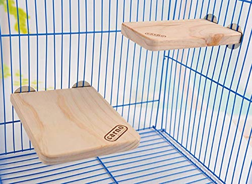 Image of Litewoo Bird Wood Perch Platform Stand Shelf for Parrot Budgie Parakeet, M