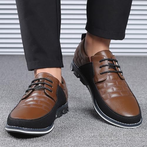 Fashion Style Men's Breathable Comfortable Business Lace Up Leisure Solid Color Leather Shoes All Shoes for Men3