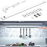 WOBANE Unterbauleuchte küche LED Dimmbar,60cm Heller Lichtleiste mit Berührungsloser Sensor,LED küchenbeleuchtung unterbau,Kaltweiss Unterschrank Beleuchtung für Schrank,Regale,Werkbank,Kleiderschrank
