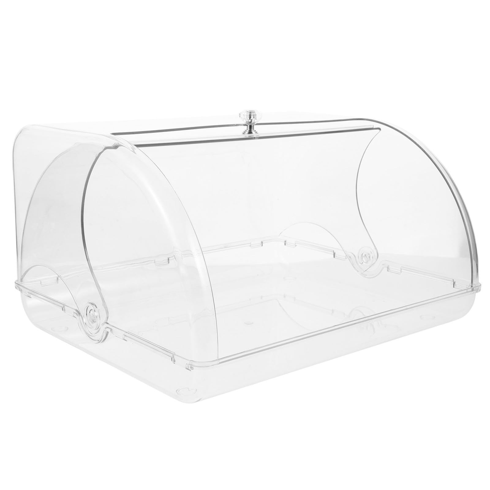 Zerodeko Caja de Pan de Plástico para Almacenar Galletas y Muffins Tapa Enrollable, Duradera y Práctica para Encimera de Cocina, Preserva la Frescura