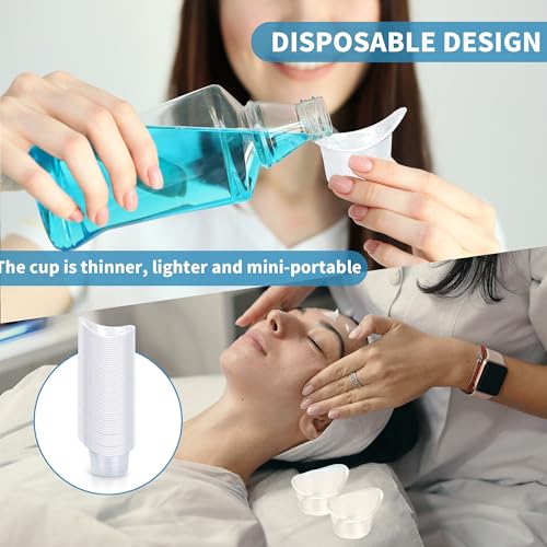 Image of souG 200pieces 5ml Eye Wash Cup Plastic Eye Flush Cleaning Cups Portable Disposable Measuring Cup Portable Eye Bath Washer Cleaning Cups for Eye Rinse and Flush