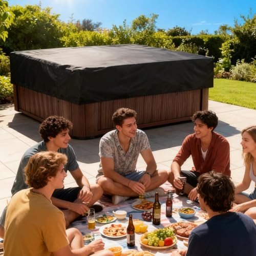Couverture de Spa Carré Imperméable pour Éviter l'Eau Sale et les Débris - 8