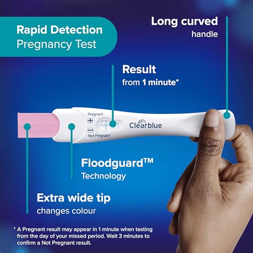Clearblue Pregnancy Test 3X Confirmation Combo Pack, Result As Fast As 1 Minute (Visual Sticks) & Tells You How Many Weeks (Digital Stick), Kit of 3 Tests (1 Digital, 2 Visual) - Image 4