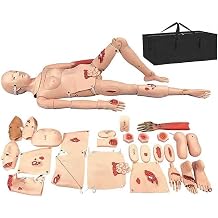 160cm Life Size Patient Care Manikin Full Body Training Simulator First Aid Trauma Care Model for Nursing Medical Training Teaching