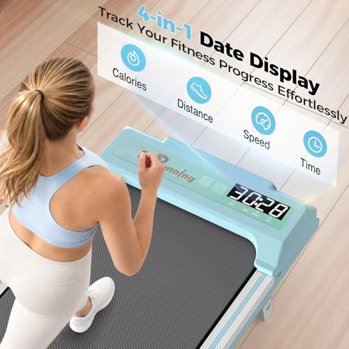 Image of Walking Pad Treadmill for Home Office, Under Desk Treadmill with 2.5HP Quiet Motor, 6% Manual Incline, Remote Control, LED Display, 300 lbs Capacity