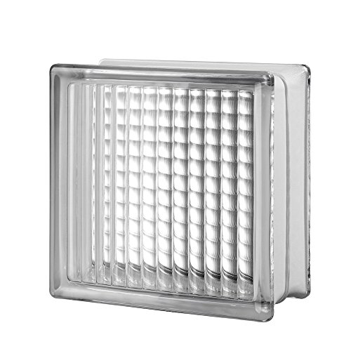 Seves Glass Block 8 x 8 x 4 Cross Rib Glass Block