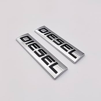 dieselメタルロゴ　Dロゴ Amazon.com: AxleZx 2X Chrome Metal Diesel Logo Car Emblem