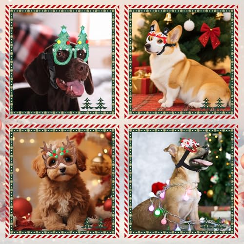 FairySandy 6 Piezas Gafas de Navidad para Perros miniatura 4