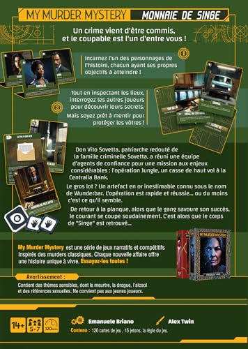 Jeu d'enquête Gigamic My Murder Mystery Monnaie de singe - vue 3