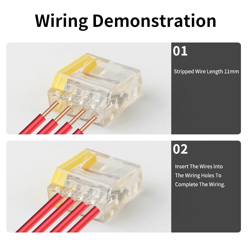 318 Pcs CMK25 Quick Push-in Wire Connectors Kit 2-5 Port Electrical Compact Terminal Block for 0.75-2.5mm² Wiring